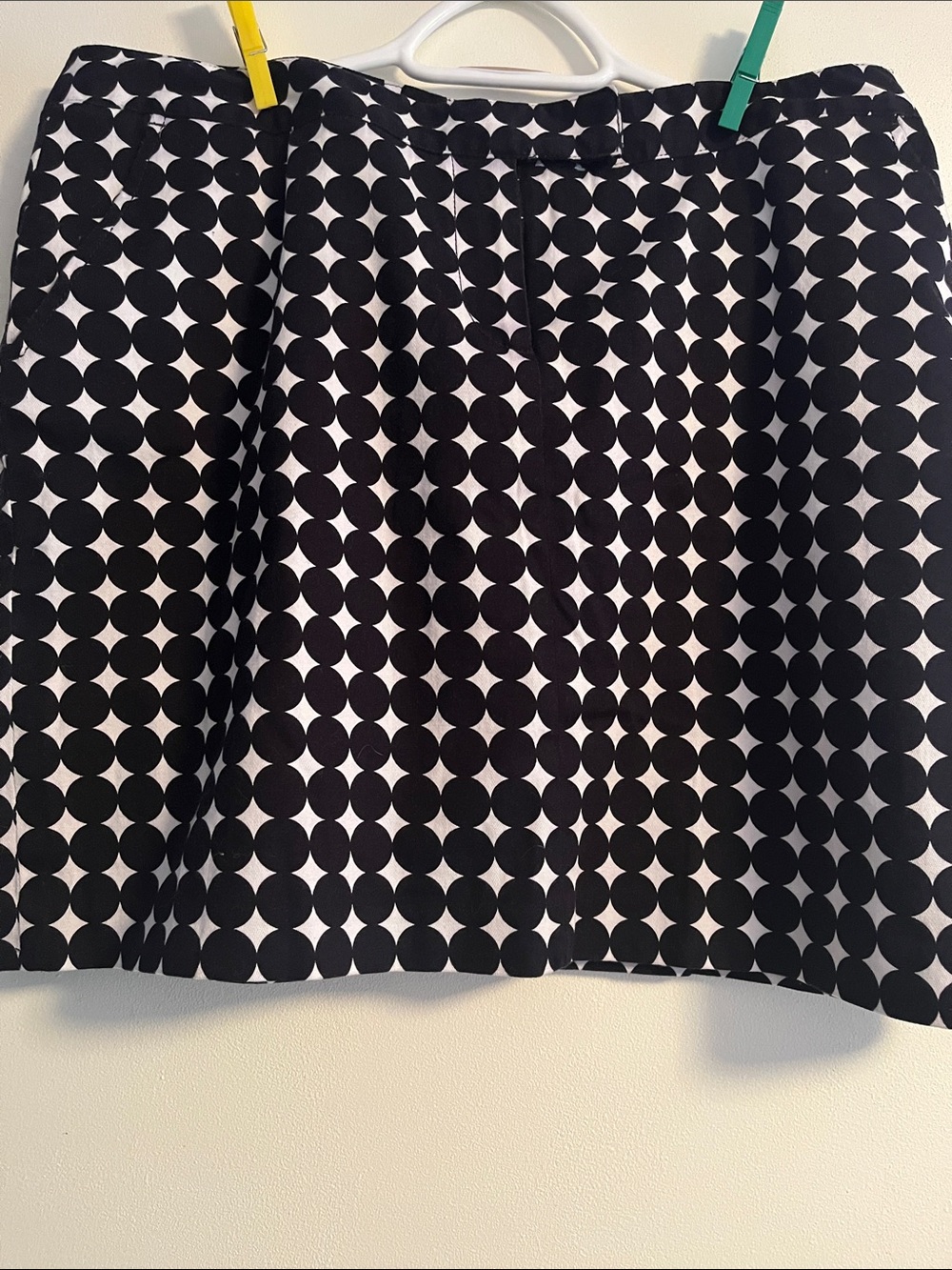 Skirt, large blue dots, stretch